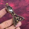 Peanut Wood Jasper Gemstone Pendant Copper Wire Wrapped Jewelry Fish Pendant