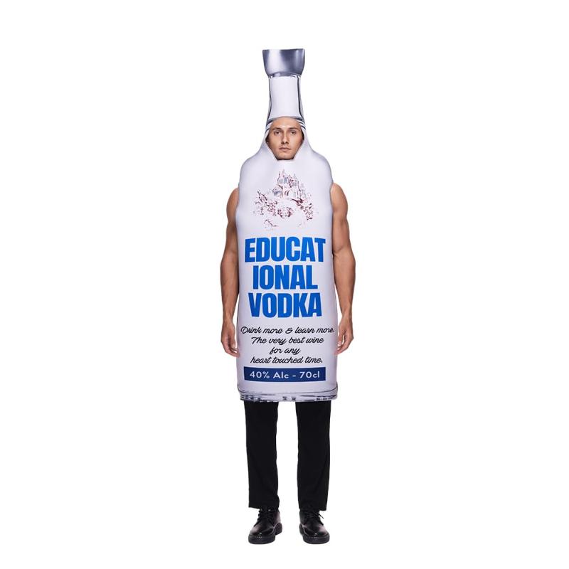 Kostým tuniky pre pár Fľaša vodky a limetka Zábavné halloweenske kostýmy pre dospelých Kostýmy na potravinovú párty