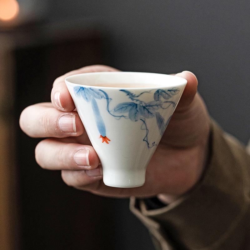 Ručně malovaný Mistrovský šálek Dámské osobní čajové misky Čínská keramika Kung Fu Čajový servis Retro Čajový obřad Domácí Porcelánové Čajové šálky