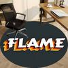 1pc Flame Office Round Rug, Non-slip, Soft and Durable Office Rug for Interior Decoration, Perfect for Office,Decoration Yy260204087