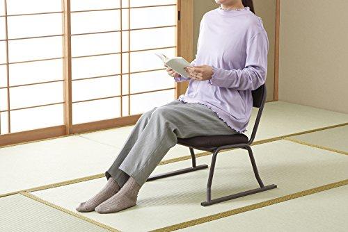 Pearl Metal High Seat Chair, Pipe, Stackable Mesh, Brown, N-8402