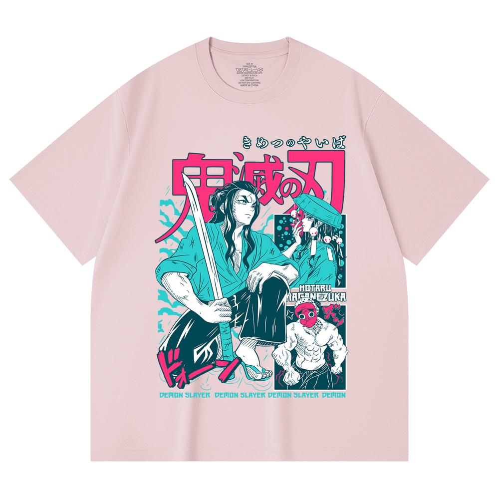 230 Gsm 100% Cotton Demon Slayer V94 Haganezuka Print Unisex Heavy Cotton T Shirt