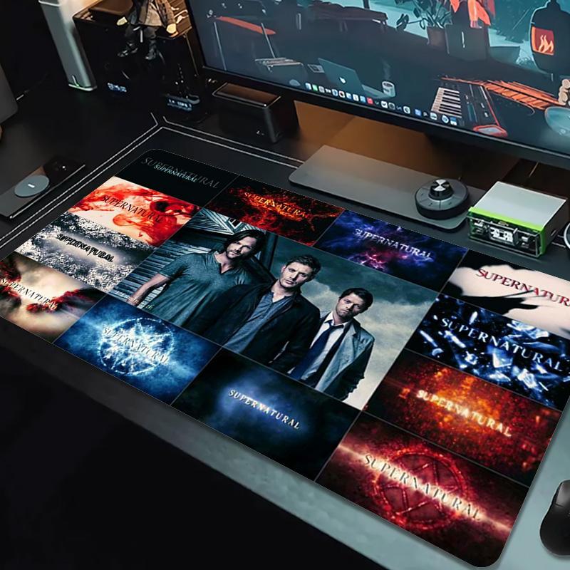 Supernatural Poster Color Mouse Pad Large Gaming Table Cushion Non-slip Laptop Tablet Big Mousepad XXL Mat Mini PC Playmat With Lock edge