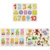Wooden Childrens Number And Letter Puzzle Blocks Educational Toy For Early Learning