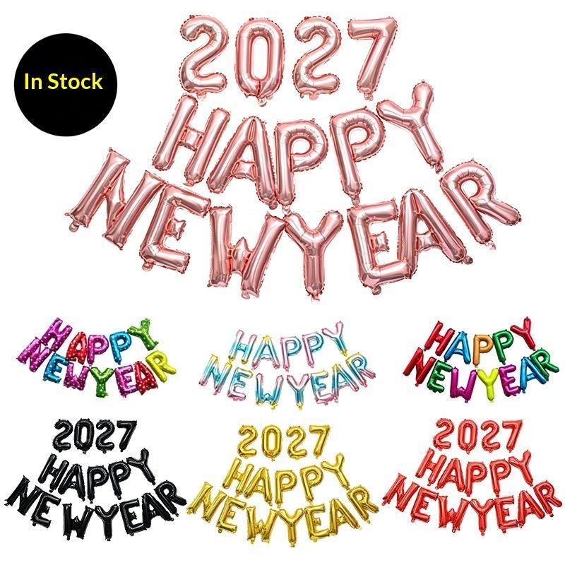 2027 Number Balloons 16In Large Number Foil Balloon 2027 New Year Christmas Graduation Birthday Party Decoration