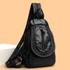 Small Backpack Multifunctional Chest Bag Shoulder Bag PU Women's Backpack