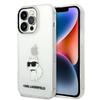 Pouzdro pro iPhone 14 Pro Max Karl Lagerfeld Ikonik Choupette Průhledné