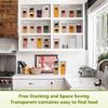 Clear Locking Lid Food Containers Stackable Kitchen Storage Set With Labels for Pantry Shelf Rice Cereal Snack Storage