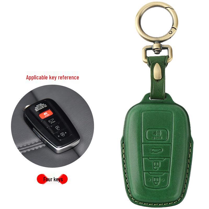 Genuine Leather Key Cover for Toyota Avalon Hybrid 2021