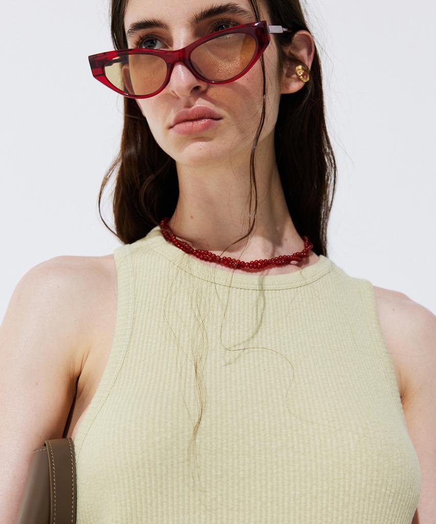 WNDERKAMMER Back Cut-Out Sleeveless Dress_Light Green