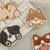 55KF 9 Pcs Cartoon Animal Embroidered Patches Dogs Iron On Patches Repair Patches Sewing On Applique Patches for Clothes Bag