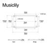 Musiclily Ultra Flat Bottom Humbucker Escutcheon for Epi SG Electric Silver Set, Aluminum, Guitars, (3mm + 6mm)