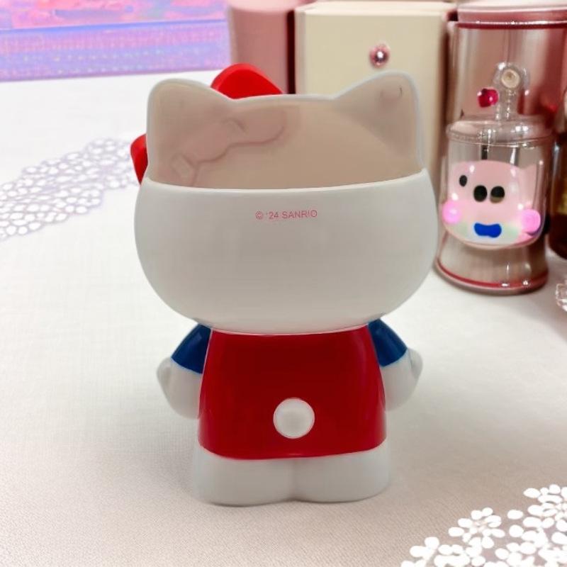 Luxury Cat Pen & Makeup Brush Holder: Sophisticated Design Desktop Ornament