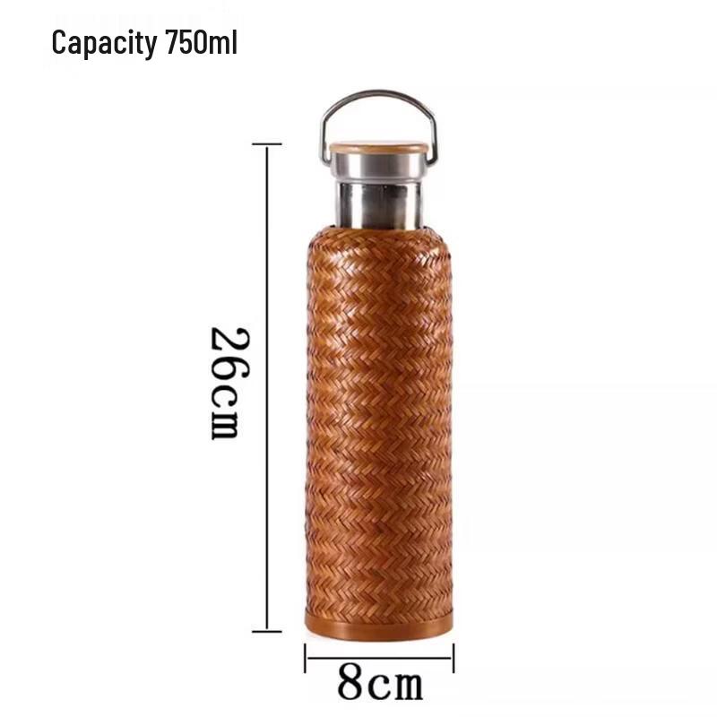 

JingJingRS Bamboo Woven Insulated Stainless Steel Bottle