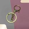 5Pcs/set  Keychain Ring Chain Metal Pendant Lobster Buckle Three-piece Set with 8 Characters Color Retention Plated DIY Jewelry Accessories