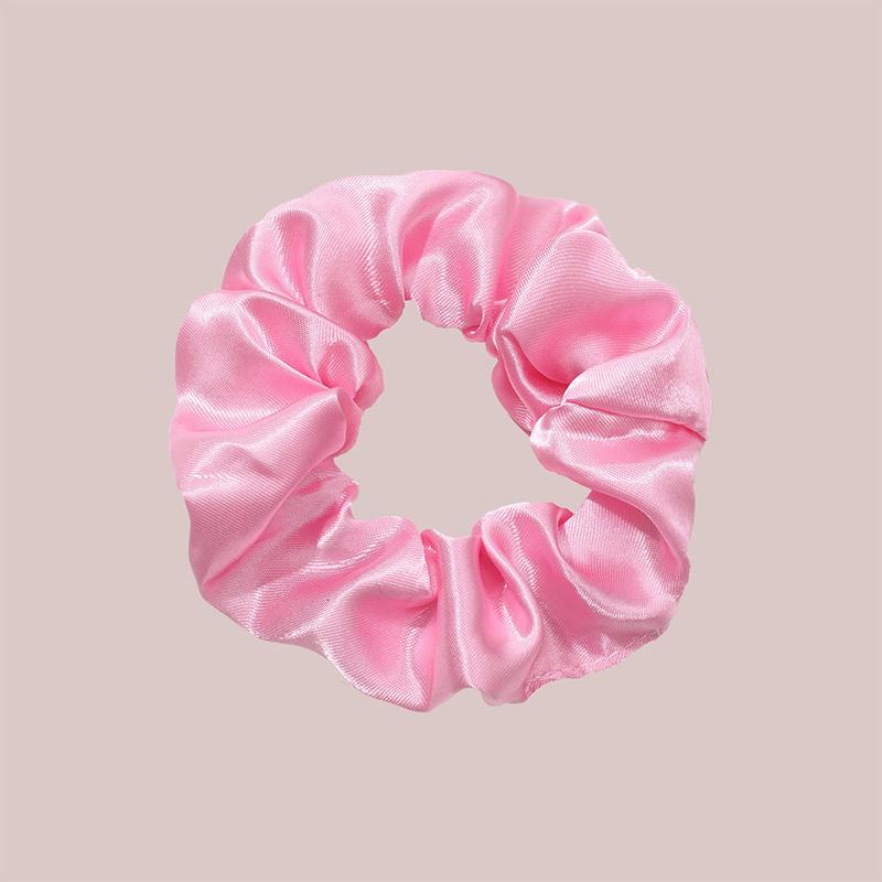 8Pcs  Satin Fabric Sausage Loop Hair Rings Set Solid Colour Fabric Loop Hair Rope Hair Scrunchies Scrunchy Black Coffee
