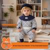 Autumn Winter British-Style Thick Baby Clothes: Warm, Lightweight, High-Waist Set