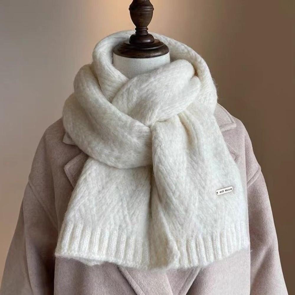 Quality Fashion Design Wool Knit Scarf Women Autumn Winter Korean Thick Warm Soft Muffler Female New Imitation Cashmere Scarf