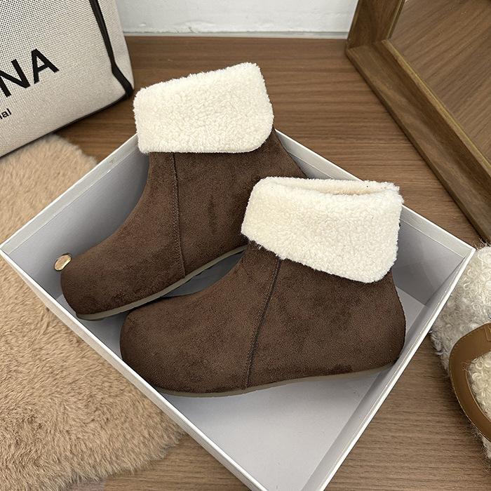 Women's Thick-soled Winter Warm Fur an Inner Lining Plush Snow Boots Non-slip Wear Casual Sports Cotton Boots