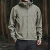 Large Men's Soft Shell Windproof Outdoor Jacket with Detachable Lining