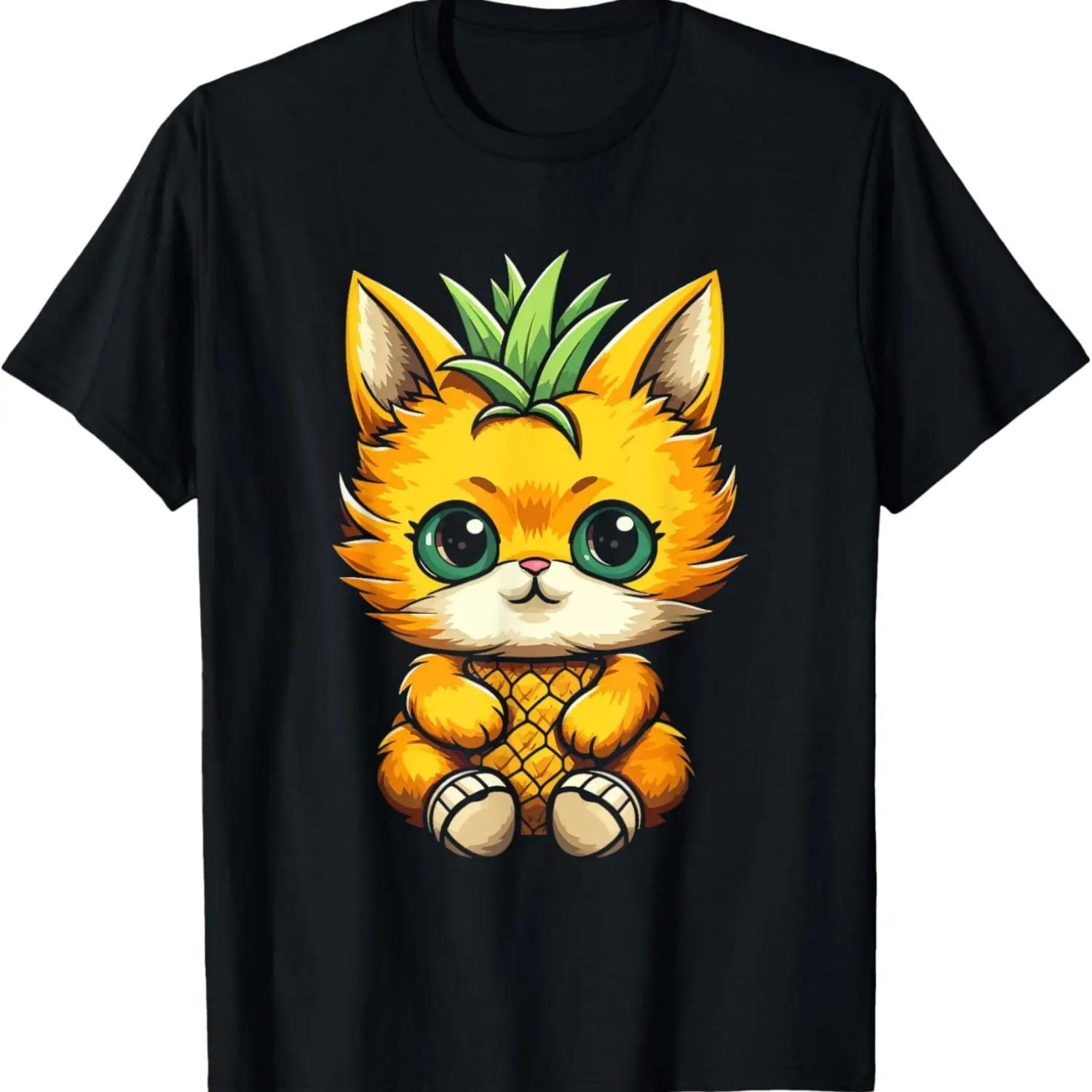 Pineapple with Sunglasses Retro sunset summer T-Shirt S чёрный