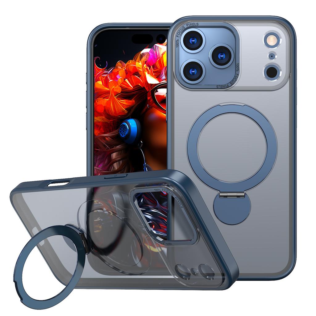 For IPhone17pro Mobile Phone Case Point Damping Rotation for Apple 17 Frosted Magnetic Protective Case