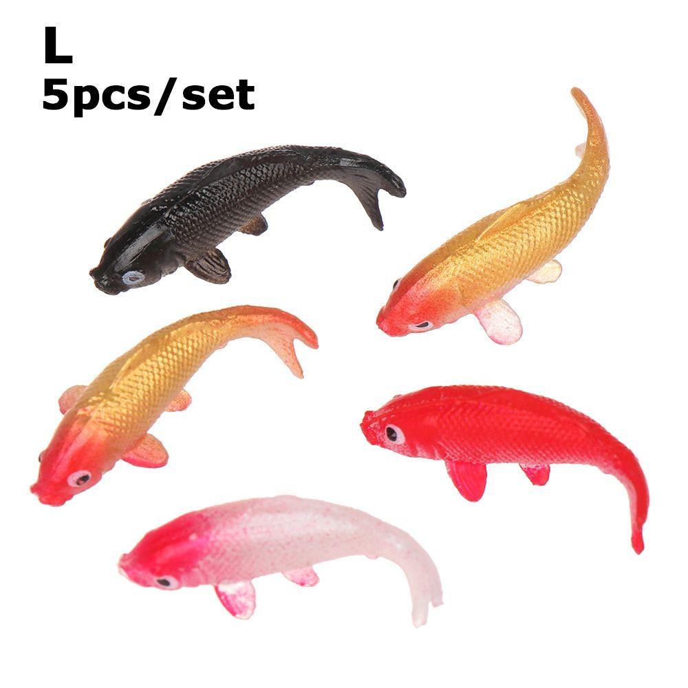 

5pcs Doll Accessories Pretend Play Goldfish Tank Mini Koi Miniature Goldfish Fishing Rod Fishing Net L-5pcs