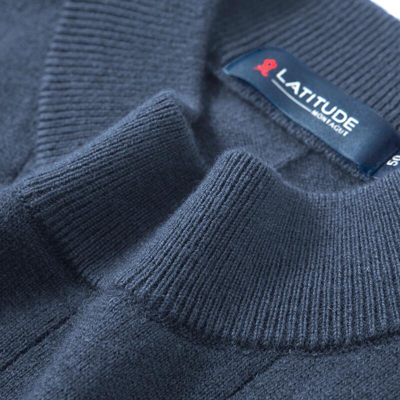 MONTAGUT Men's Cashmere Blend Crew Neck Sweater