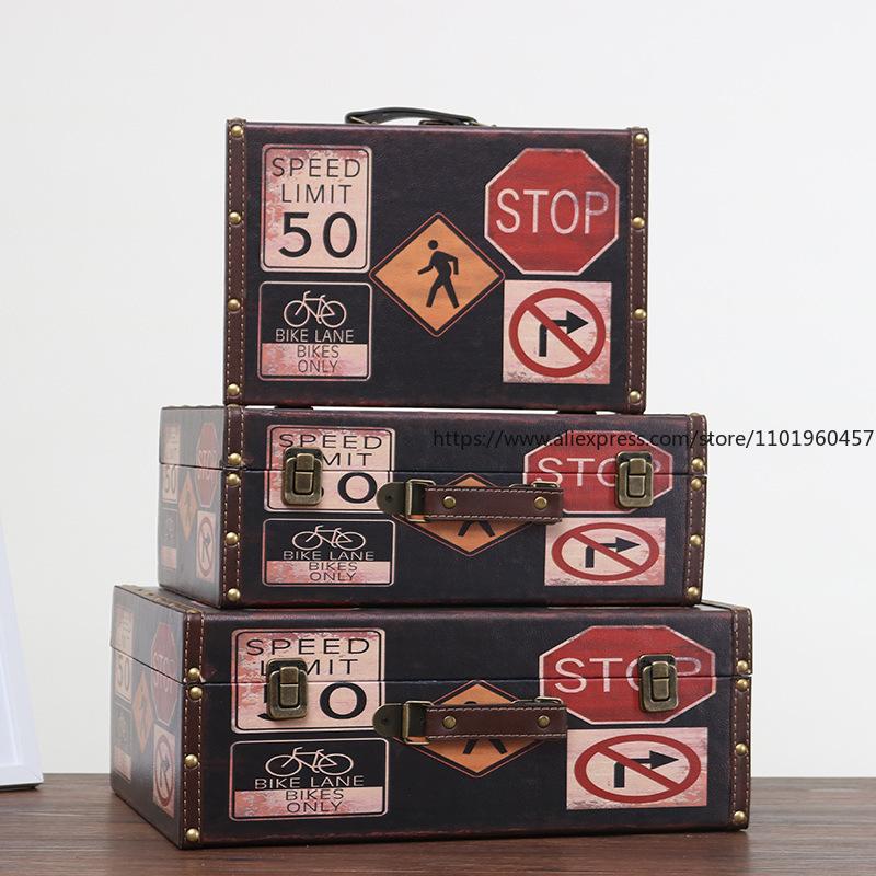 European-style Hand-carried Storage Box Photography Prop Case Display Prop Box for Window Displays