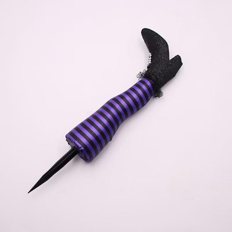 1PCS Halloween Decoration Evil Witch Legs Inverted Evil Witch Feet Boots Stakes Courtyard Lawn Outdoor Garden Decoration Props