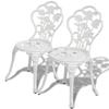Bistro Chairs - vidaXL - Cast Aluminum - White - Elegant Design - Weather-resistant