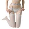 Qinghe Sexy Pure Desire Wind Oil Light Suspender Integrated Socks Women's High Sense Pearl Belt Black Silk Internet Celebrity Sex Stockings
