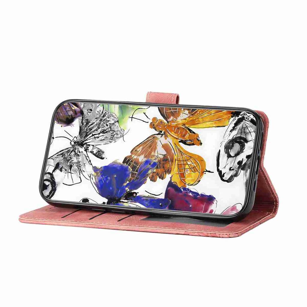 For Xiaomi Redmi 15C 4G (Global) (171mm) Case Butterfly Design Flip Wallet Leather Phone Cover Skin-Touch