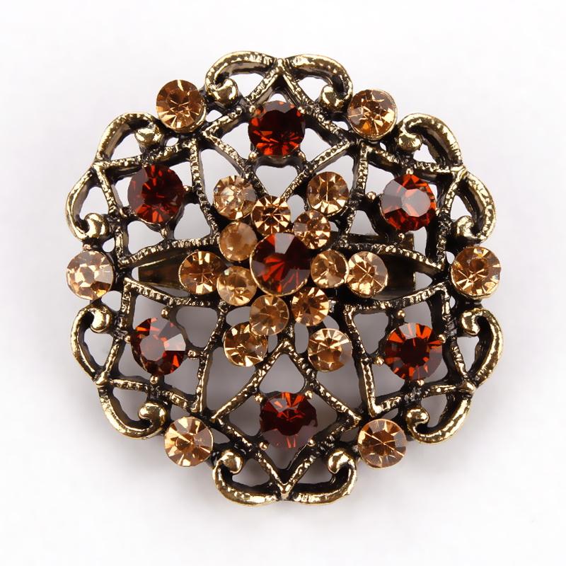 Baiduqiandu Brand Crystal Rhinestones Flower Pins And Brooches For Women Dress Party Or Diy Wedding Bouquets Jewelry