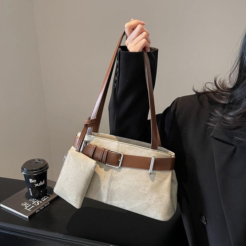 High End Versatile Armpit Bag Large Capacity Bag Fashionable Commuting Casual Retro Single Shoulder Tote Bag