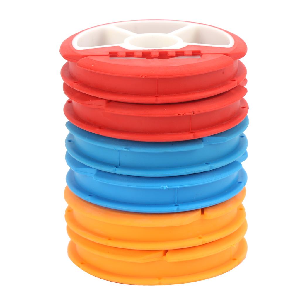 Silicone Fishing Line Storage Holders 6?Axis Colorful Fishing Line Winding Board Spool