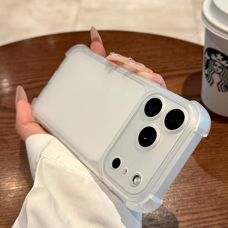 Süße matte transparente Handyhülle für For Iphone 17 Air 16E 14 1 16 11 12 13 Pro Max Plus X XS MAX XR Stoßfeste Schutzhülle