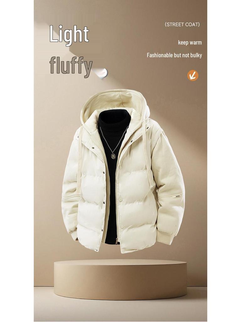 Unisex Thickened Cotton Hooded Jacket - Trendy, Warm, and Versatile Winter Outerwear