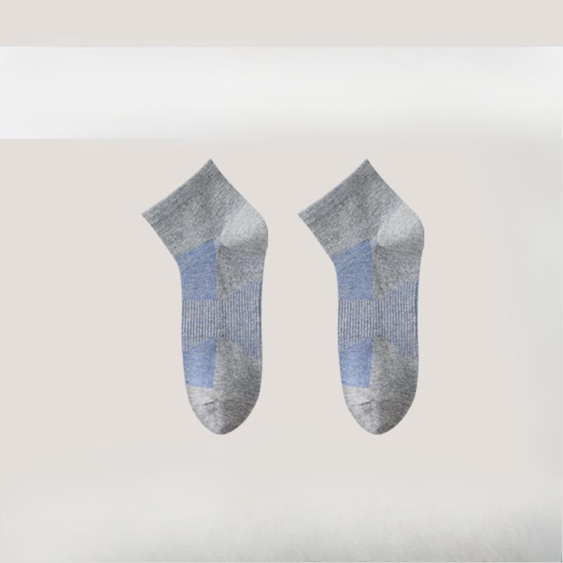 

Мужские весенне-летние дезодорирующие влагоотводящие спортивные молодежные камуфляжные носки-бочонки для баскетбола из чистого хлопка 1 pair синий/серый