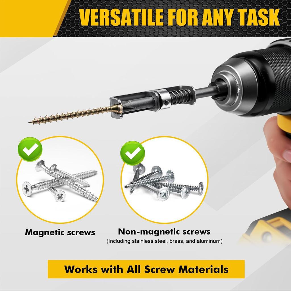 Bit Holder For Drill Spring-Loaded Screw Drill Bit Tip Holder Tool Quick Retaining Accessory Attachment For Hardware