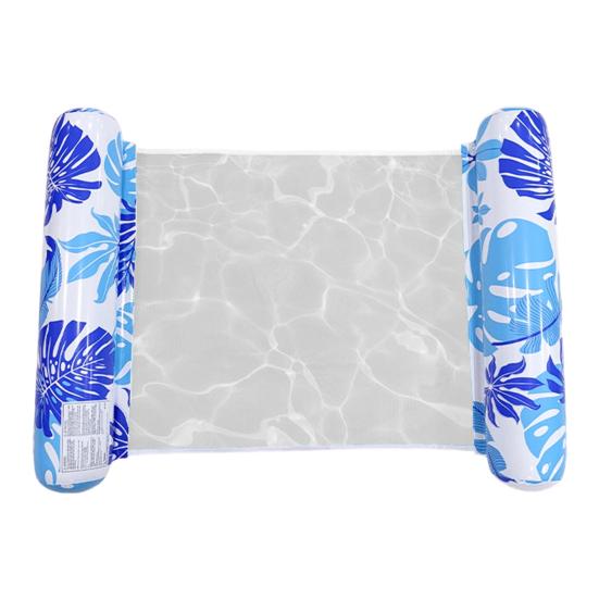 Inflatable Pool Float with Headrest Adults Size Water Hammock Single Person Foldable Floating Lounge Chair for Swimming Pool Beach Lake