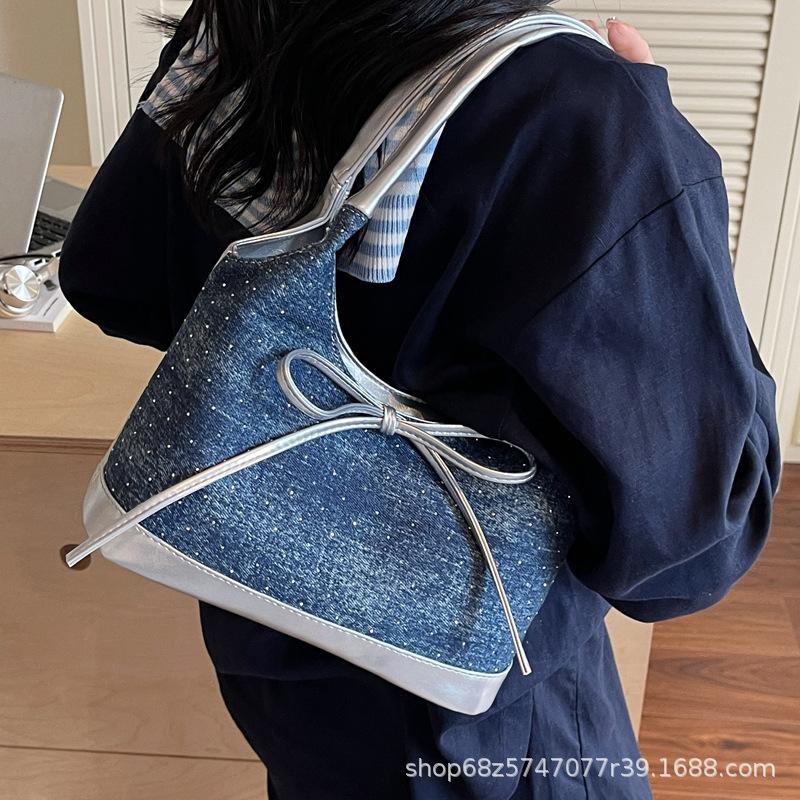 This Year's Popular Fashion Temperament Underarm Bag Women's 2025 New Large-capacity Bow Portable Shoulder Bag Tote Bag