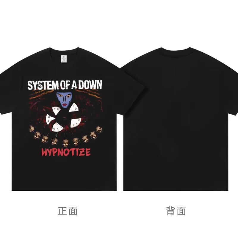 Streetwear System of a Down Zpěvák Kapela Pánské Dámské Rapové Tričko Krátký Rukáv Letní Top Toxicita Hudební Album Obal Rock