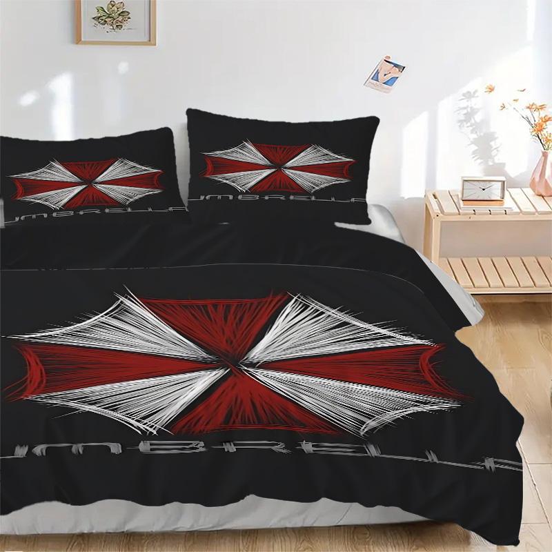Umbrella Corporation Logo Print 3Pcs Bedding Setduvet Cover With 2 Bedropillowcase Home Birthday Gift