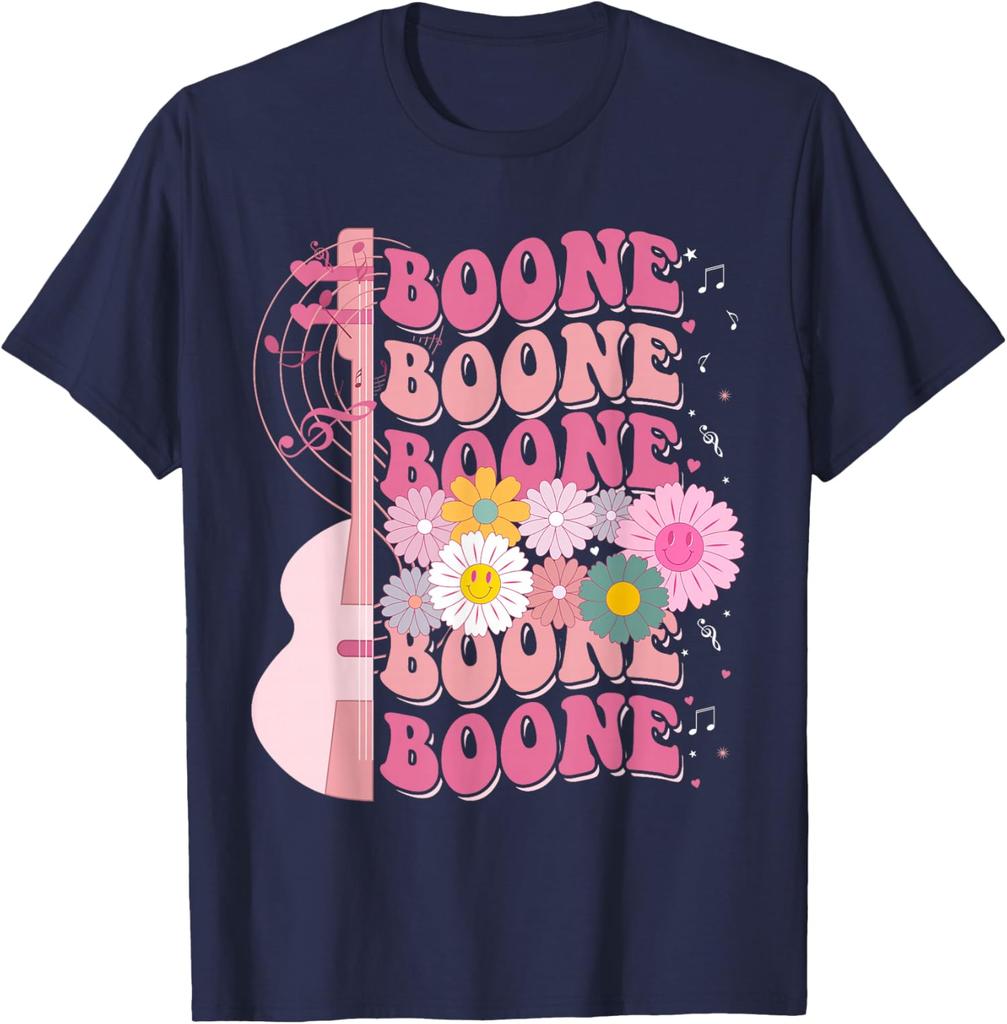 Boone Groovy Flower First Name Personalized 80's Unisex T-Shirt Unisex T-Shirt