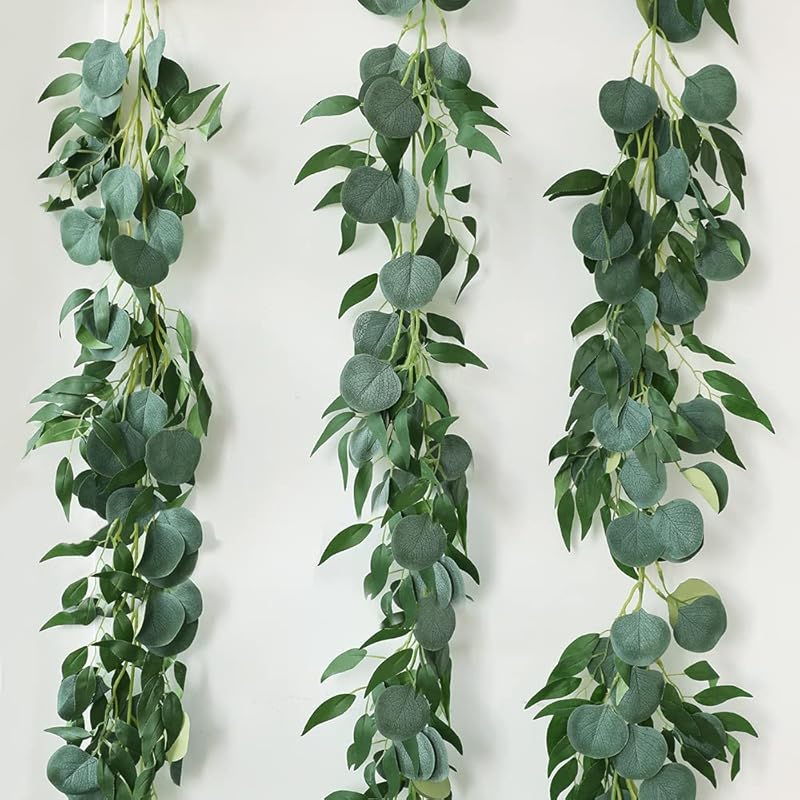 3 Strands Odorless Artificial Ivy Vines Kit, 71" Silk Ivy Garland with Green Leaves, Fake Hanging Plants Greenery Decoration for Bedroom, Windows,