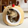 Cat Bed Cute Reindeer Shape Warm Soft with Removable Cushion Pillow Puppy Pet Nest House for