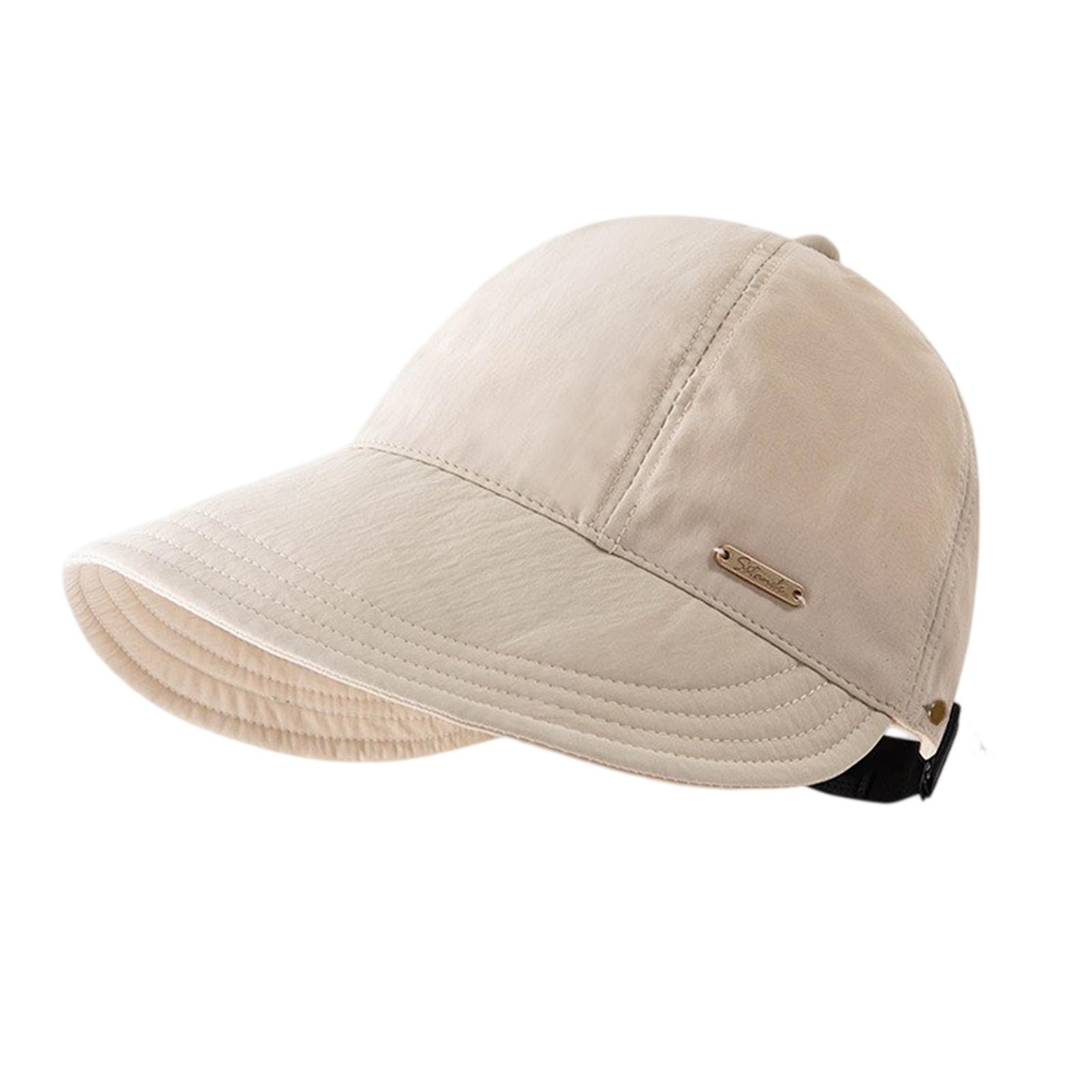 

Літо, Весна, Бейсбольний сонцезахисний капелюх, Сонцезахисний капелюх з покриттям для обличчя, Чорний гумовий сонцезахисний капелюх з захистом від УФ-променів, Універсальний капелюх-відро для жінок. One Size бежевий