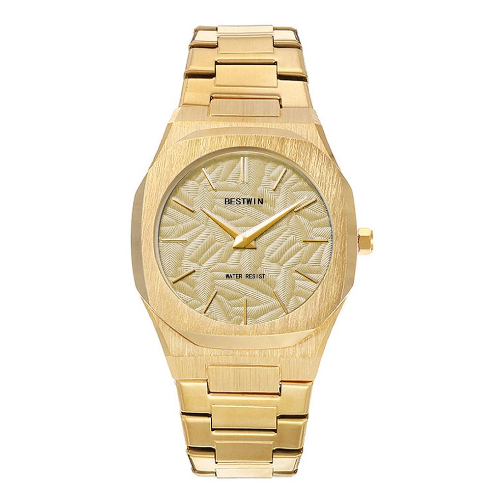 Men's Watch Embossed Leaf Characteristic Face Quartz Waterproof Watch
