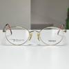 Used SEIKO Domestic Vintage Eyeglasses Frame Glasses Round Type EL-0874 GOLD Gold Women's Eyewear 4819-140